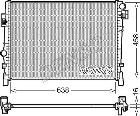 Denso DRM09054 - Chłodnica silnika