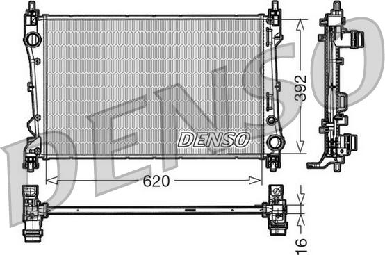 Denso DRM09113 - Chłodnica silnika
