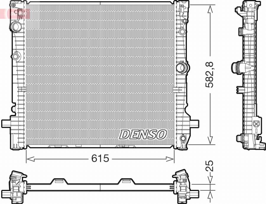 Denso DRM05124 — Chłodnica, układ chłodzenia silnika