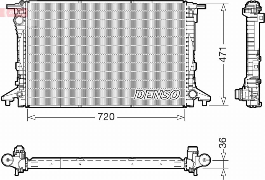 Denso DRM02047 — Chłodnica, układ chłodzenia silnika