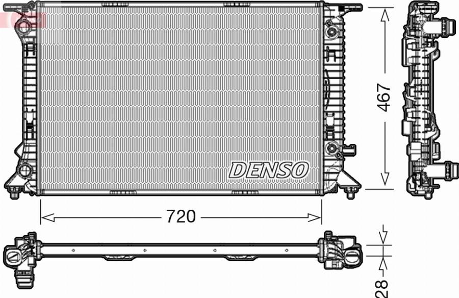 Denso DRM02021 — Chłodnica, układ chłodzenia silnika