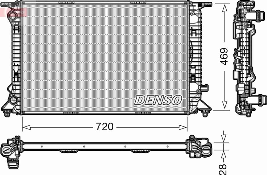 Denso DRM02022 — Chłodnica, układ chłodzenia silnika