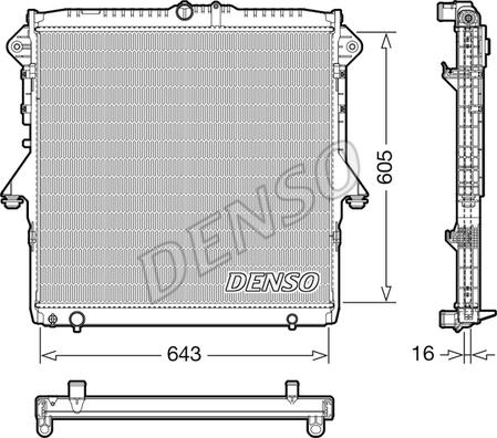 Denso DRM10118 - Chłodnica silnika