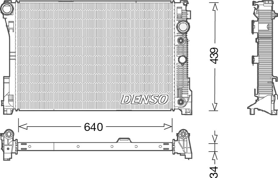 Denso DRM17048 — Chłodnica, układ chłodzenia silnika