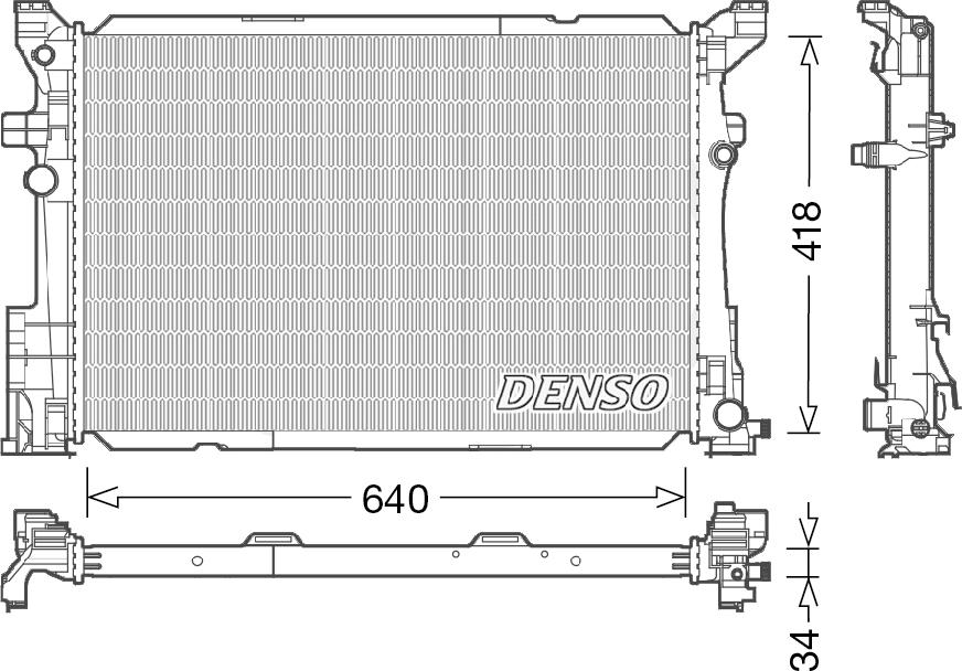 Denso DRM17054 — Chłodnica, układ chłodzenia silnika