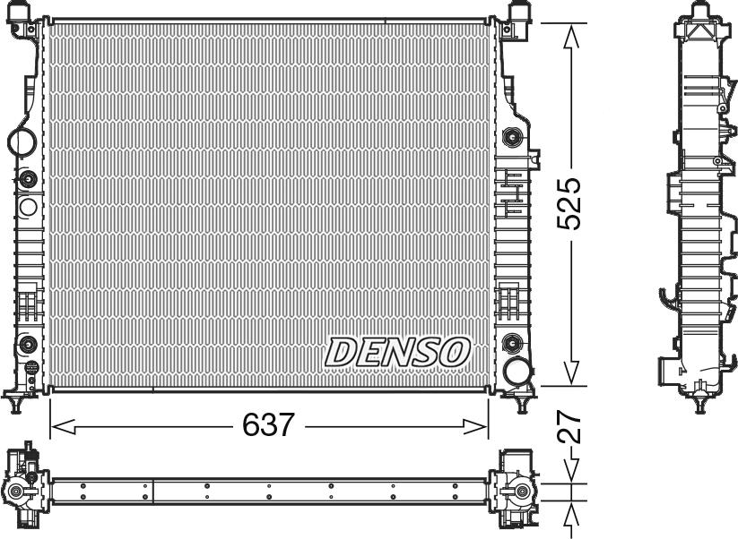 Denso DRM17056 — Chłodnica, układ chłodzenia silnika