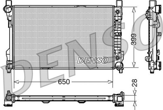 Denso DRM17079 — Chłodnica, układ chłodzenia silnika
