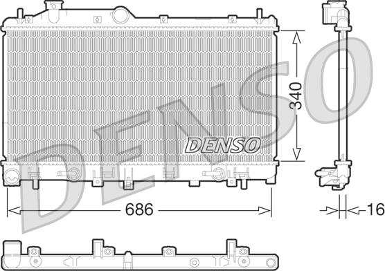 Denso DRM36015 — Chłodnica, układ chłodzenia silnika