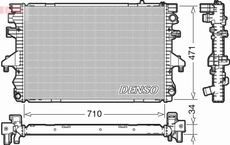 Denso DRM32040 — Chłodnica, układ chłodzenia silnika