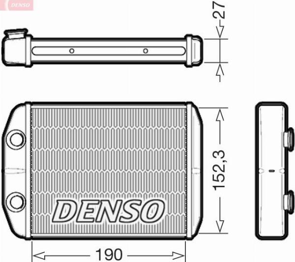 Denso DRR09003 — Wymiennik ciepła, ogrzewanie wnętrza