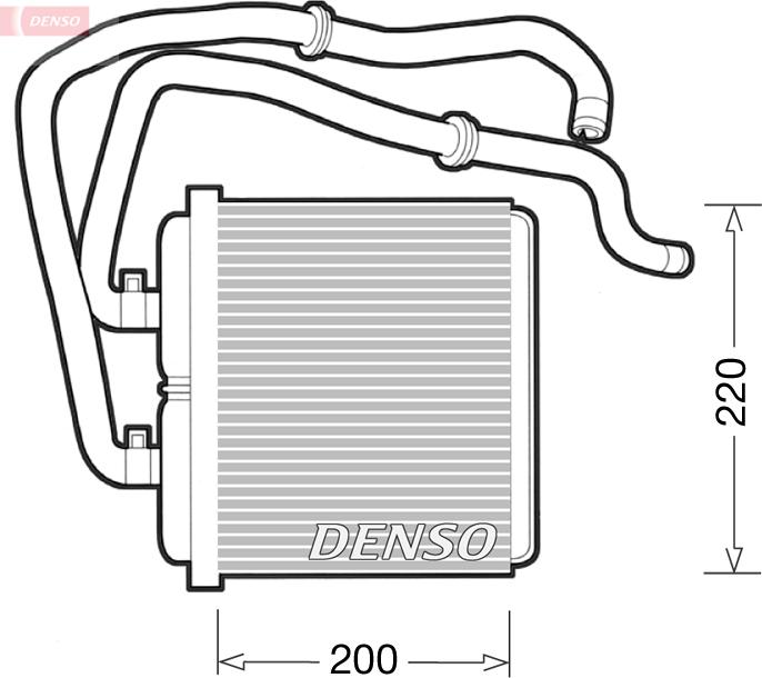 Denso DRR12003 — Wymiennik ciepła, ogrzewanie wnętrza