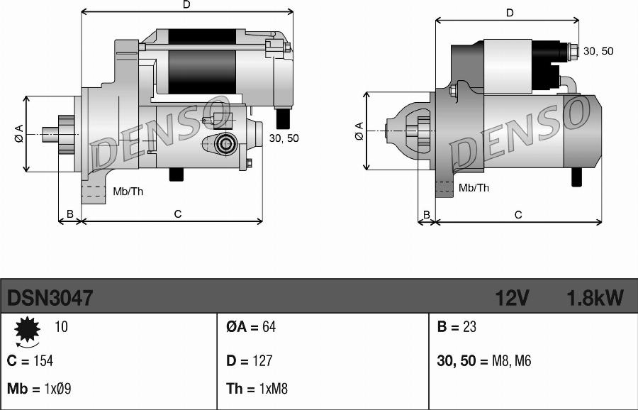Denso DSN3047 - Rozrusznik