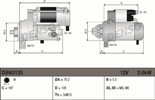 Denso DSN3135 - Rozrusznik