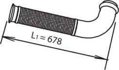 Dinex 66220 — Rura wydechowa