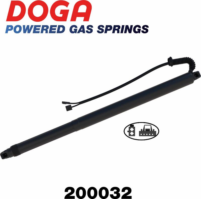 DOGA 200032 - SIŁOWNIK ELEKTRYCZNY POKRYWY BAGAŻNIKA SKODA SUPERB II 10.09-05.15 PR