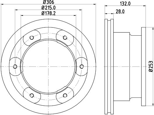 Meyle 215 523 0034 - TARCZA HAM. IVECO T. DAILY 3.0 D 06-