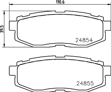 Textar 2485401 - KLOCKI HAM. SUBARU T. OUTBACK-TRIBECA 3.0-3.6 06-