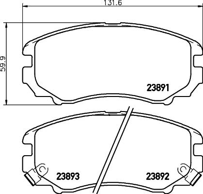 Textar 2389105 - KLOCKI HAM. KIA P. MAGENTIS-SPORTAGE 2.0-2.7 01-