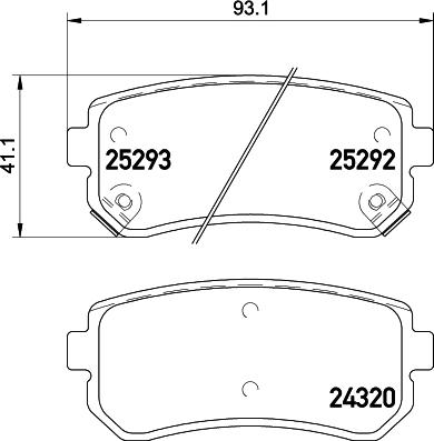Textar 2529201 - KLOCKI HAM. HYUNDAI T. IX35-SPORTAGE 10-