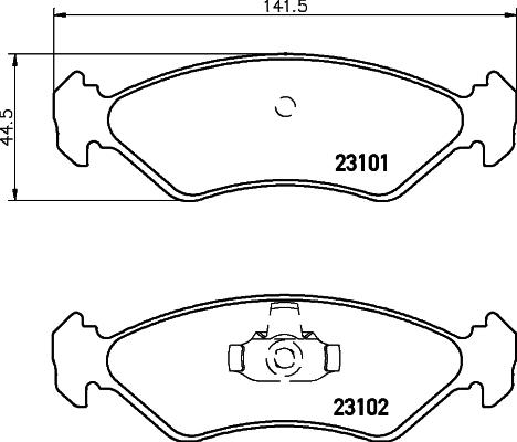 Textar 2310101 - KLOCKI HAM. FORD P. FIESTA -96-96-00-KA -00