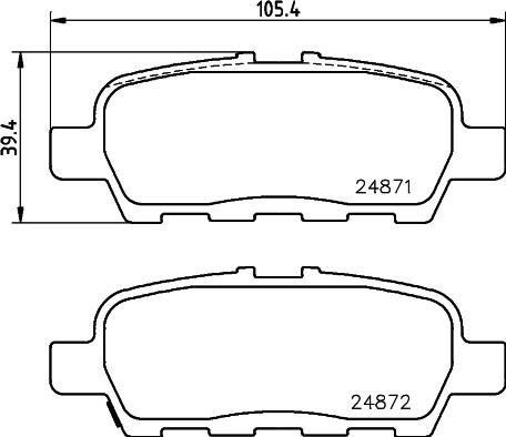 Brembo P 56 068 - Klocek hamulcowy kpl.