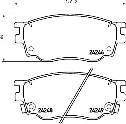 Textar 2424601 - KLOCKI HAM. MAZDA P. 6 02- 1.8B