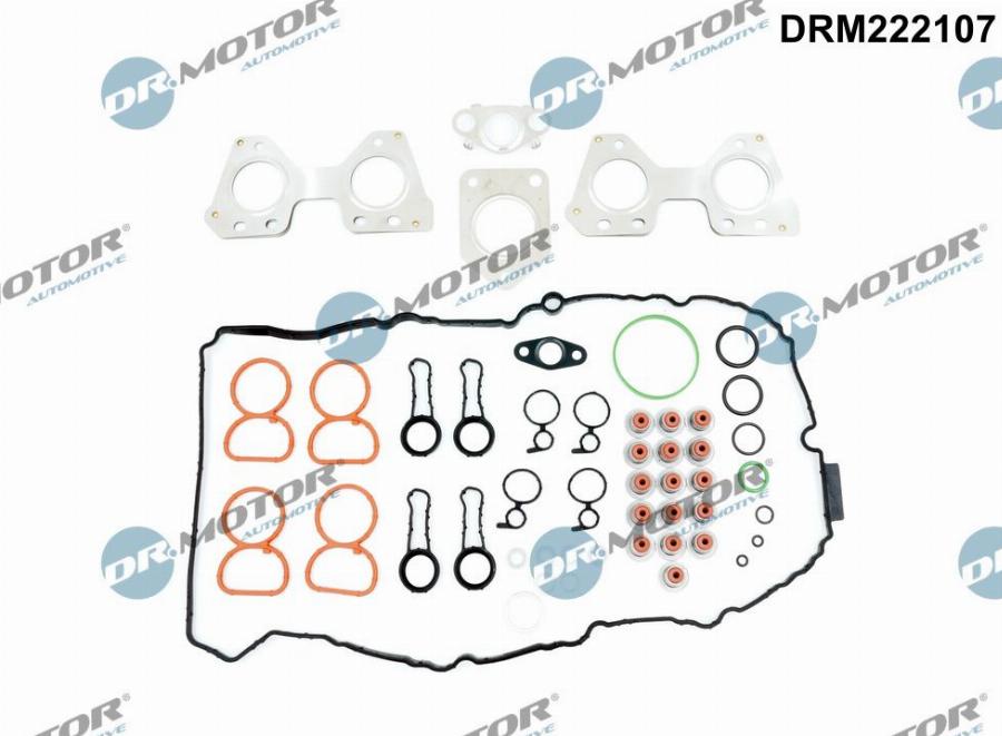 Dr.Motor Automotive DRM222107 — Zestaw uszczelek, głowica cylindrów