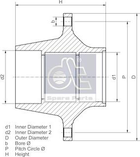 DT Spare Parts 10.30414 - Piasta koła