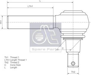 DT Spare Parts 2.32108 — Połączenie kulowe, cięgna zmiany biegów