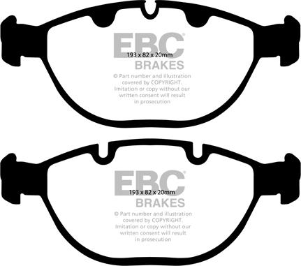 Textar 2344801 - KLOCKI HAM. BMW P. E65 01- 745D-X5 E53 4.4-4.8