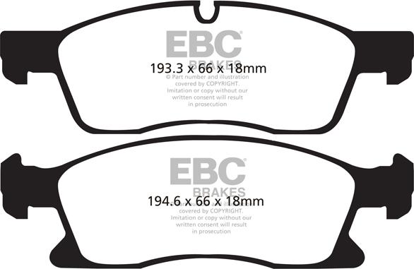 EBC Brakes DP41871R — Zestaw klocków hamulcowych, hamulce tarczowe
