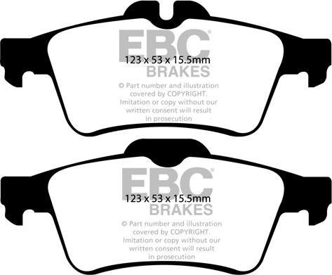 EBC Brakes DP41749R — Zestaw klocków hamulcowych, hamulce tarczowe