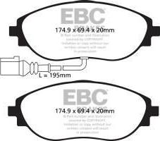 EBC Brakes DP42127R — Zestaw klocków hamulcowych, hamulce tarczowe