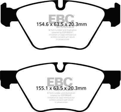 EBC Brakes DP41493R — Zestaw klocków hamulcowych, hamulce tarczowe