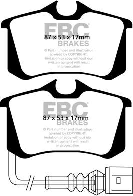 EBC Brakes DP41497R — Zestaw klocków hamulcowych, hamulce tarczowe