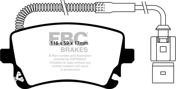 EBC Brakes DP41470R — Zestaw klocków hamulcowych, hamulce tarczowe