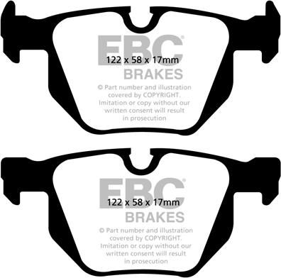 EBC Brakes DP41588R — Zestaw klocków hamulcowych, hamulce tarczowe