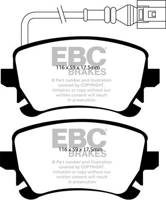 EBC Brakes DP41534R — Zestaw klocków hamulcowych, hamulce tarczowe