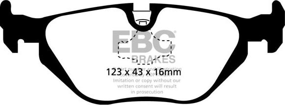 EBC Brakes DP21079 — Zestaw klocków hamulcowych, hamulce tarczowe