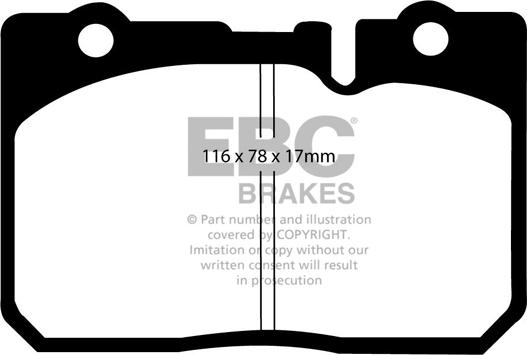EBC Brakes DP21154 — Zestaw klocków hamulcowych, hamulce tarczowe