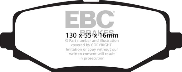 EBC Brakes DP61889 — Zestaw klocków hamulcowych, hamulce tarczowe