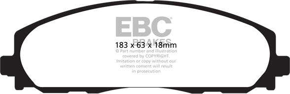 EBC Brakes DP61888 — Zestaw klocków hamulcowych, hamulce tarczowe