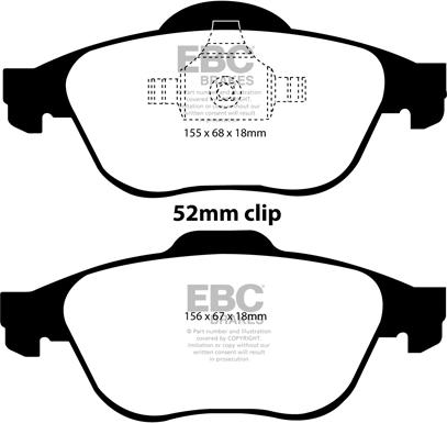 EBC Brakes DP41394R — Zestaw klocków hamulcowych, hamulce tarczowe