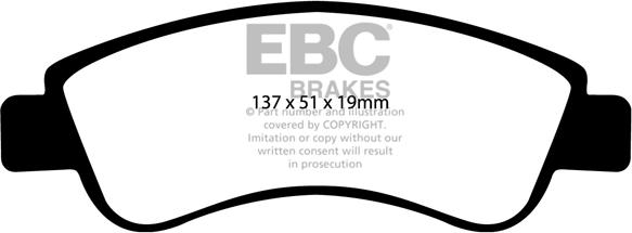 EBC Brakes DP41374R — Zestaw klocków hamulcowych, hamulce tarczowe