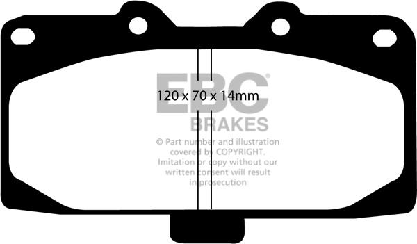EBC Brakes DP41200R — Zestaw klocków hamulcowych, hamulce tarczowe