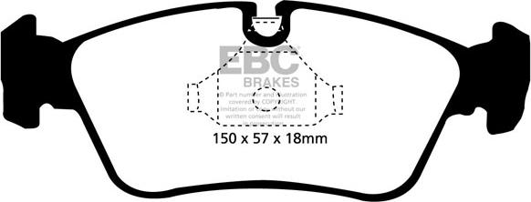 EBC Brakes DP21211 — Zestaw klocków hamulcowych, hamulce tarczowe