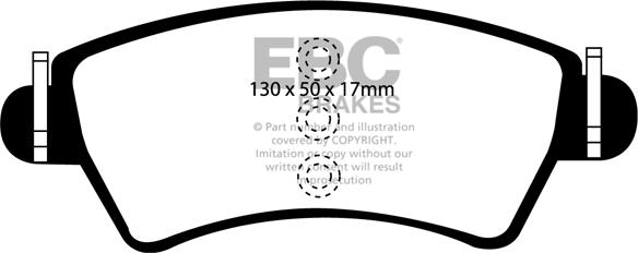 EBC Brakes DP41234R — Zestaw klocków hamulcowych, hamulce tarczowe