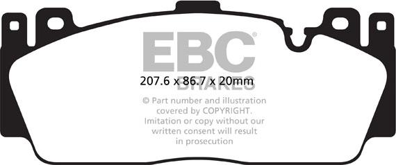 Textar 2513301 - KLOCKI HAM. BMW P. 5-6 4.4 M5-M6 11-18