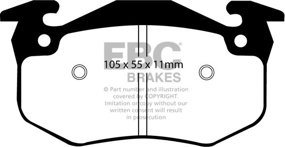 EBC Brakes DP2983 — Zestaw klocków hamulcowych, hamulce tarczowe