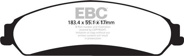 EBC Brakes DP42139R — Zestaw klocków hamulcowych, hamulce tarczowe
